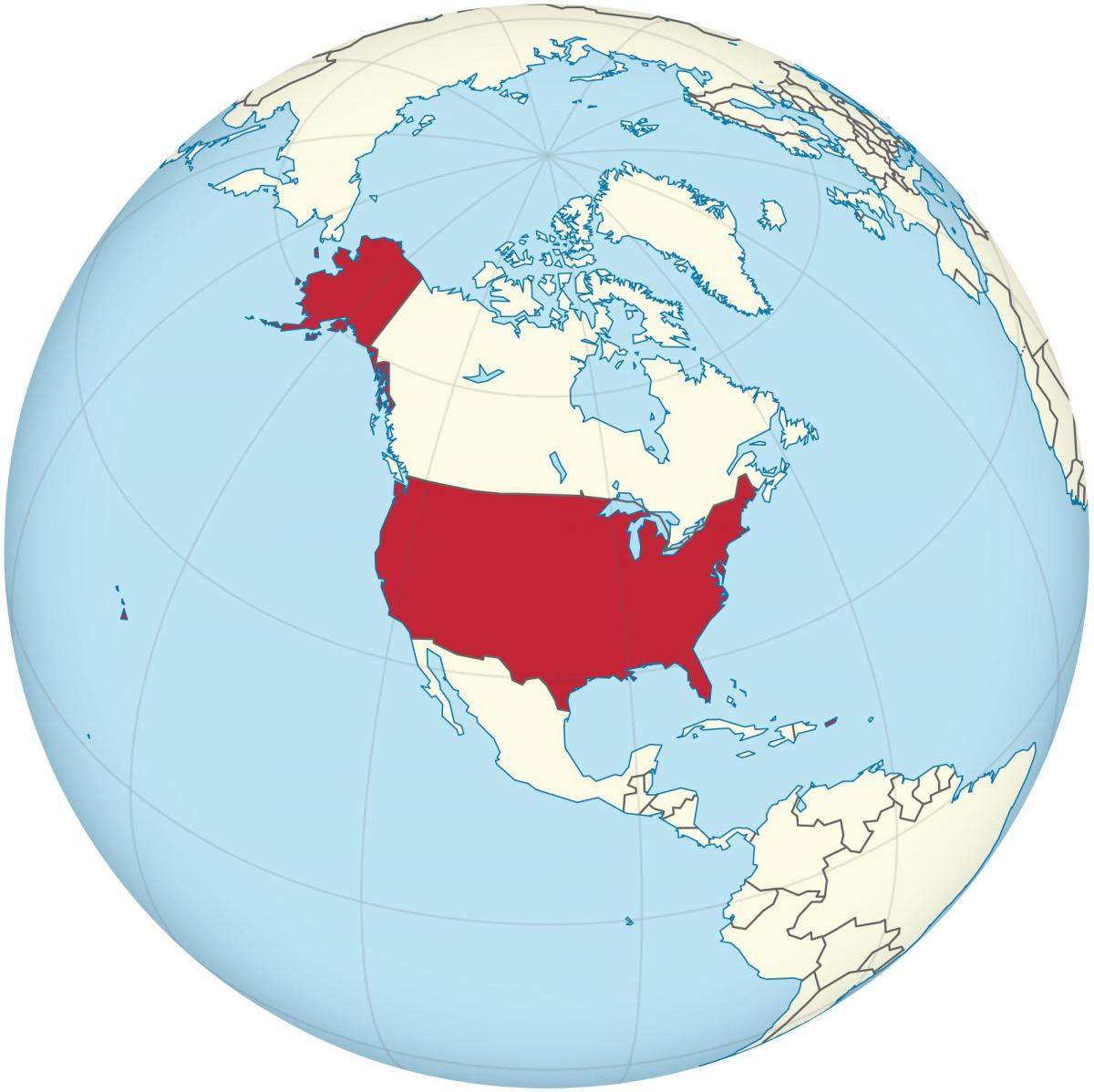 美国在美洲地图上的位置
