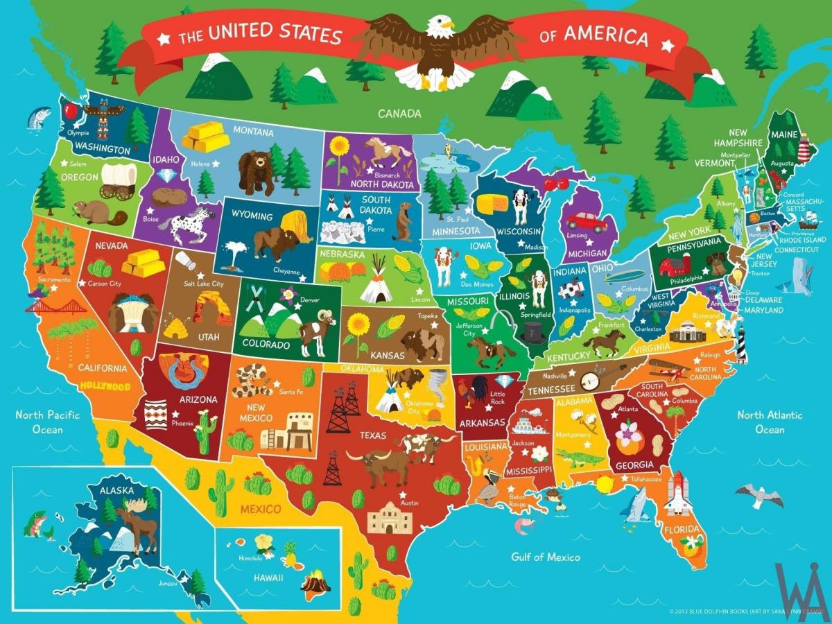 美国旅游景点地图