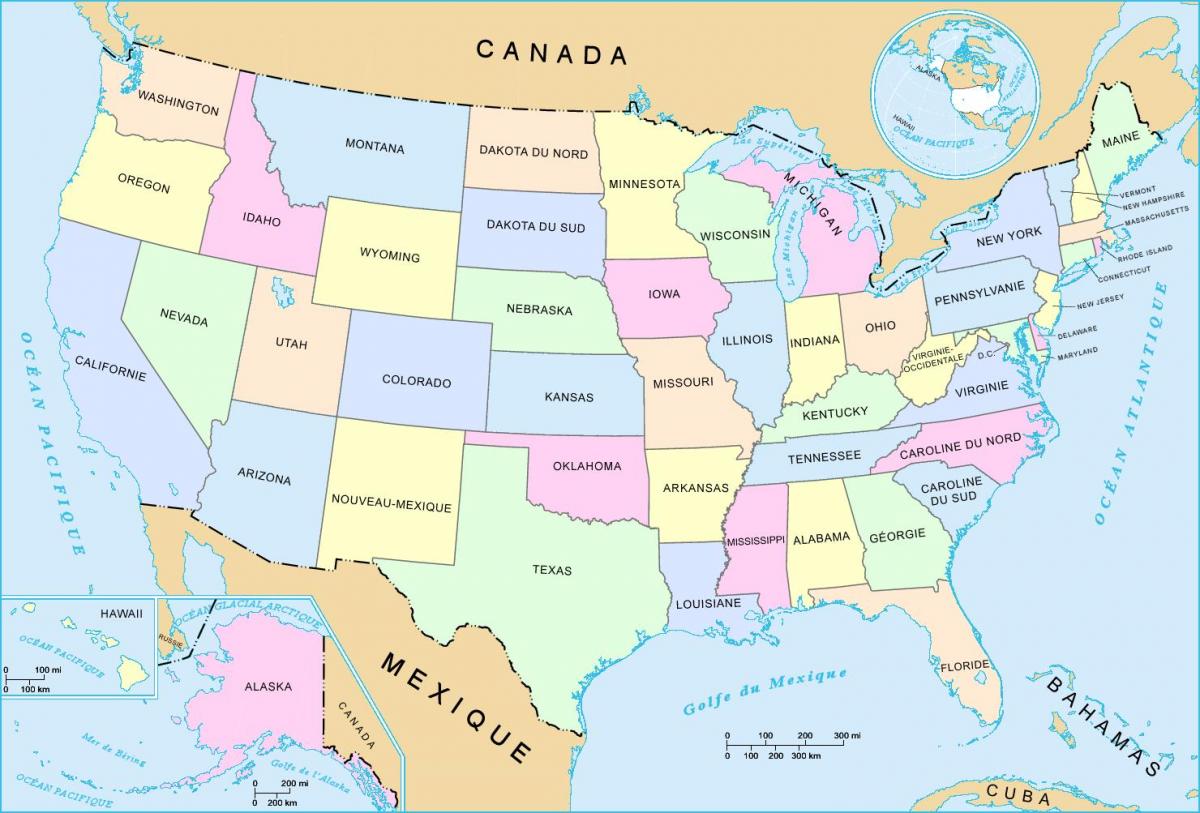 美国南部地图