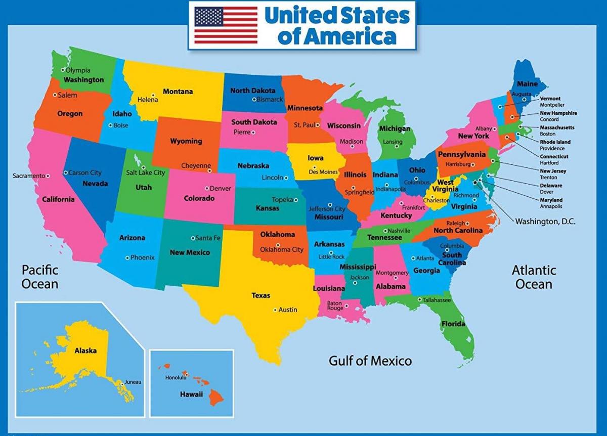 国家地图 美国