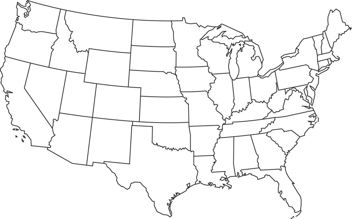 空的美国地图